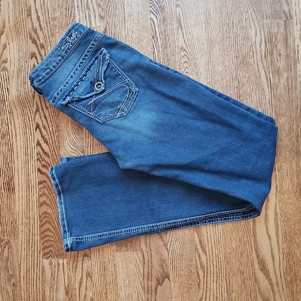 (25W) Silver Jeans Co. Surplus Bootcut Denim Jeans Western Cotton Contemporary